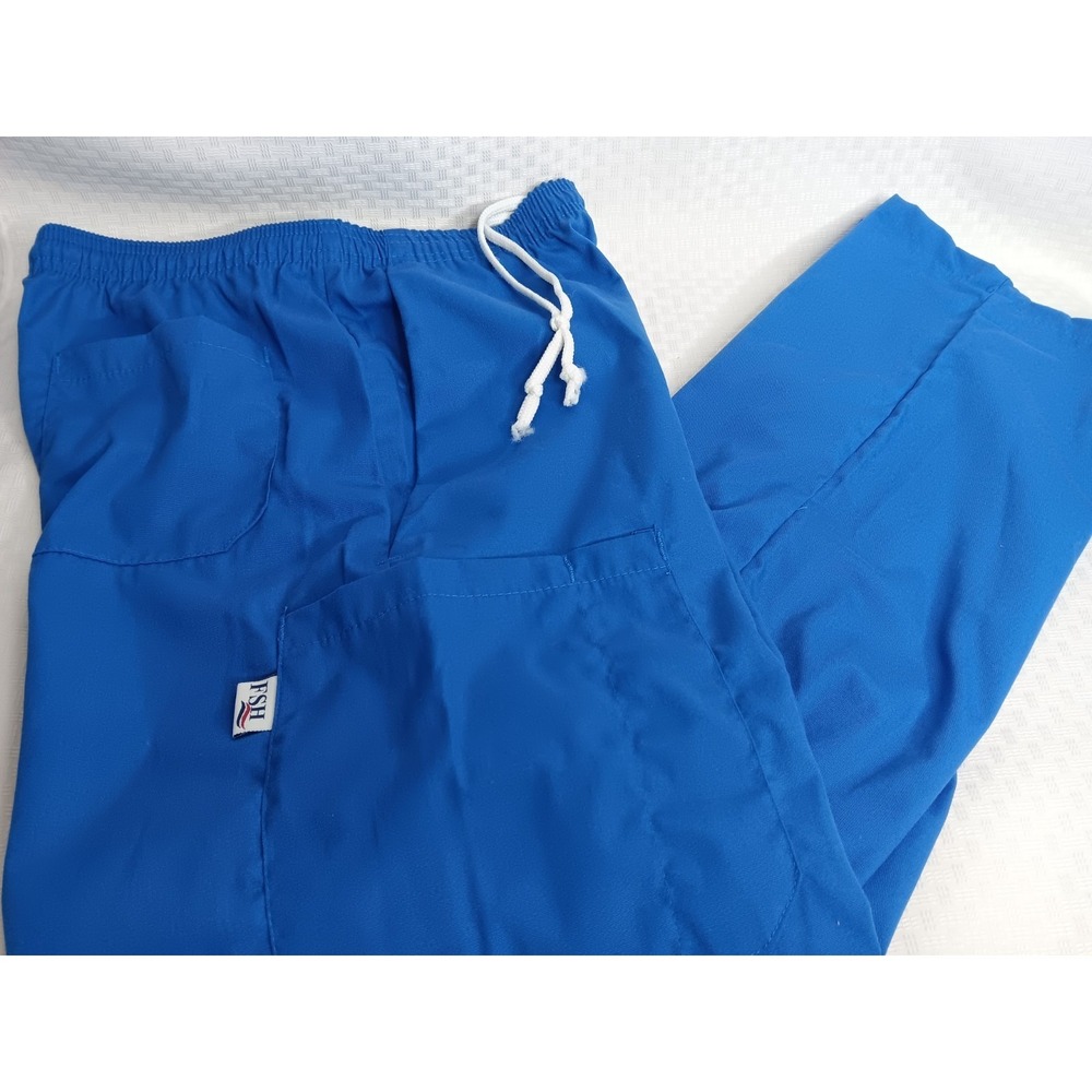 Fashion Seal Healthcare Blue Scrubs Pants XS R Elastic Drawstring Excellent